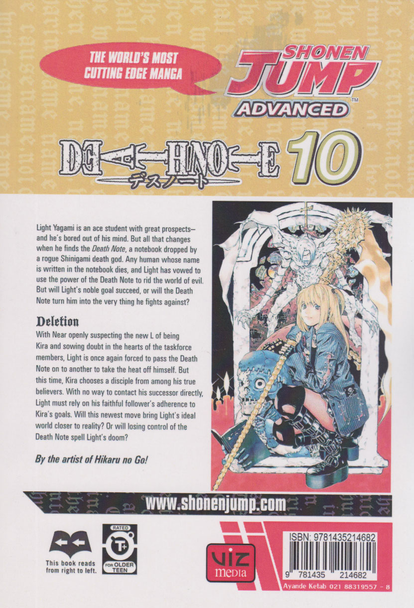 کتاب مجموعه مانگا : Death Note 10 - Deletion