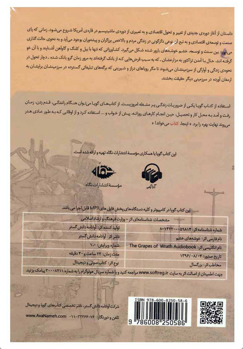 کتاب صوتی خوشه های خشم