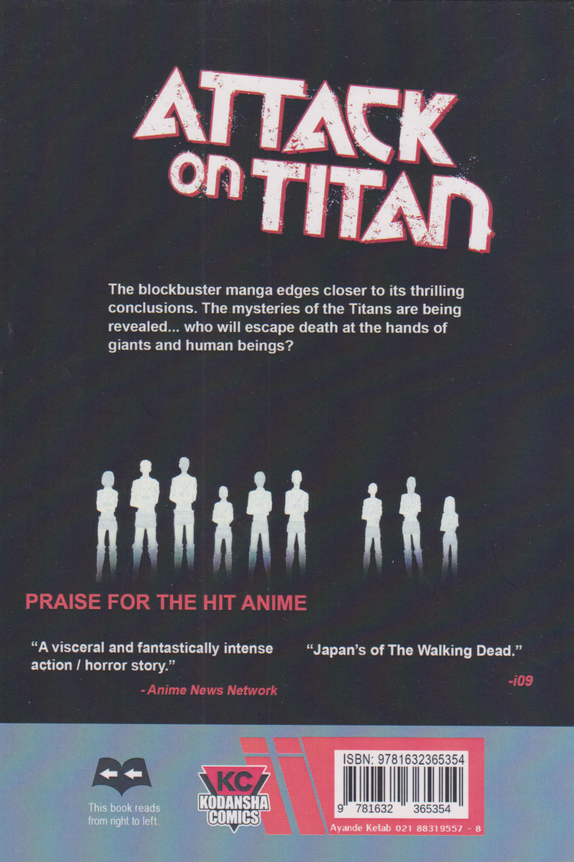 کتاب مجموعه مانگا : Attack On Titan 24