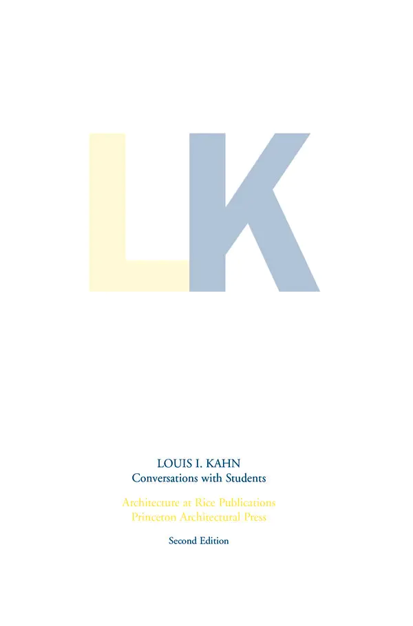  کتاب Louis Kahn: Conversations with Students