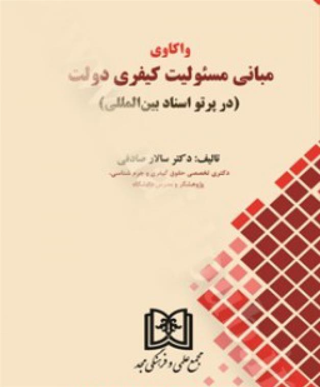 کتاب واکاوی مبانی مسئولیت کیفری دولت