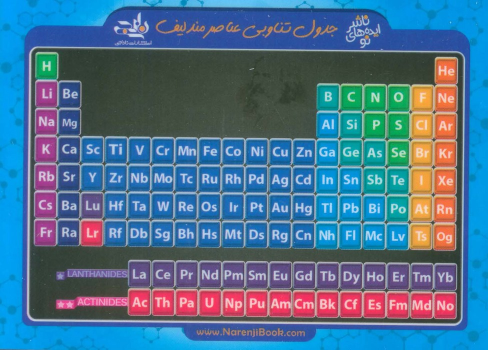 کتاب فلش کارت جیبی جدول تناوبی عناصر مندلیف + جدول تمرین