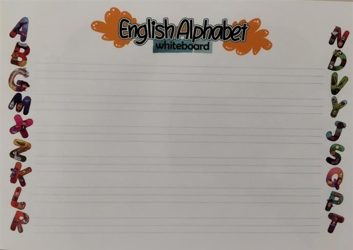 پوستر وایت بردی ENGLISH ALPHABET