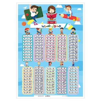 کتاب پوستر وایت‌بردی جدول ضرب (70*50)